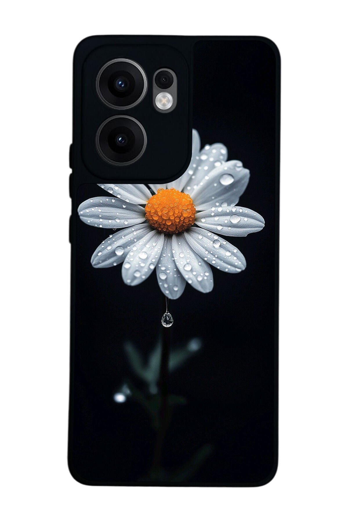 Oppo Reno 13F Uyumlu Papatya Tasarımlı Glossy Premium Kılıf