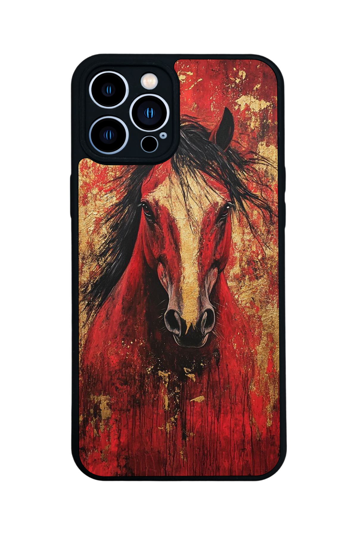 iPhone 12 Pro Max Uyumlu At Horse Tasarımlı Glossy Premium Kılıf