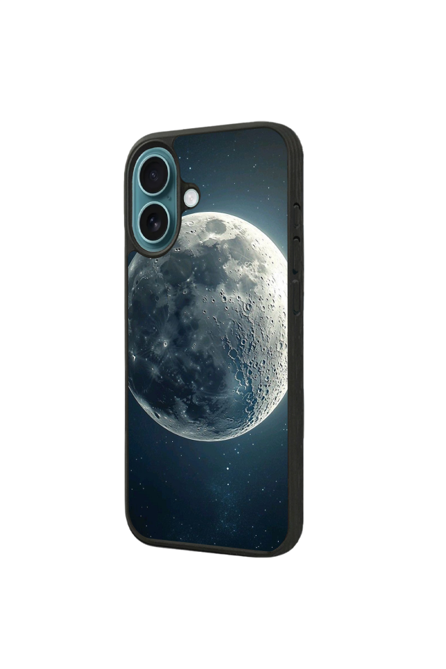 iPhone 16 Uyumlu Ay Tasarımlı Glossy Premium Kılıf