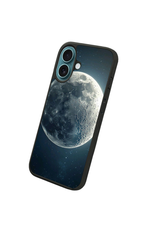 iPhone 16 Uyumlu Ay Tasarımlı Glossy Premium Kılıf