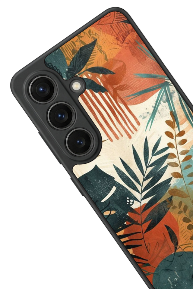 Samsung Galaxy S26 Uyumlu Botanik Tasarımlı Glossy Premium Kılıf