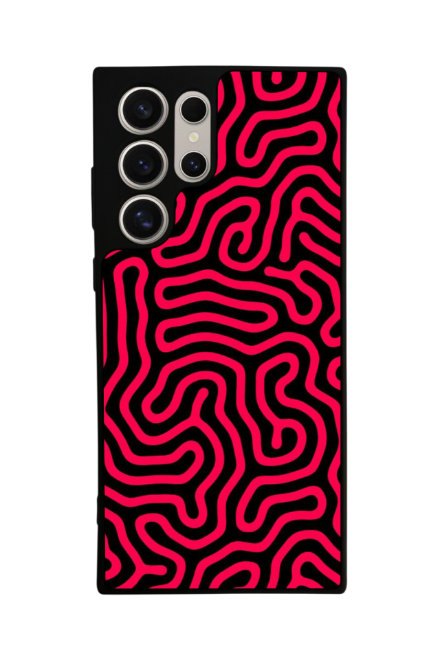 Samsung Galaxy S22 Ultra Uyumlu Çizgi Sanatı Tasarımlı Glossy Premium Kılıf