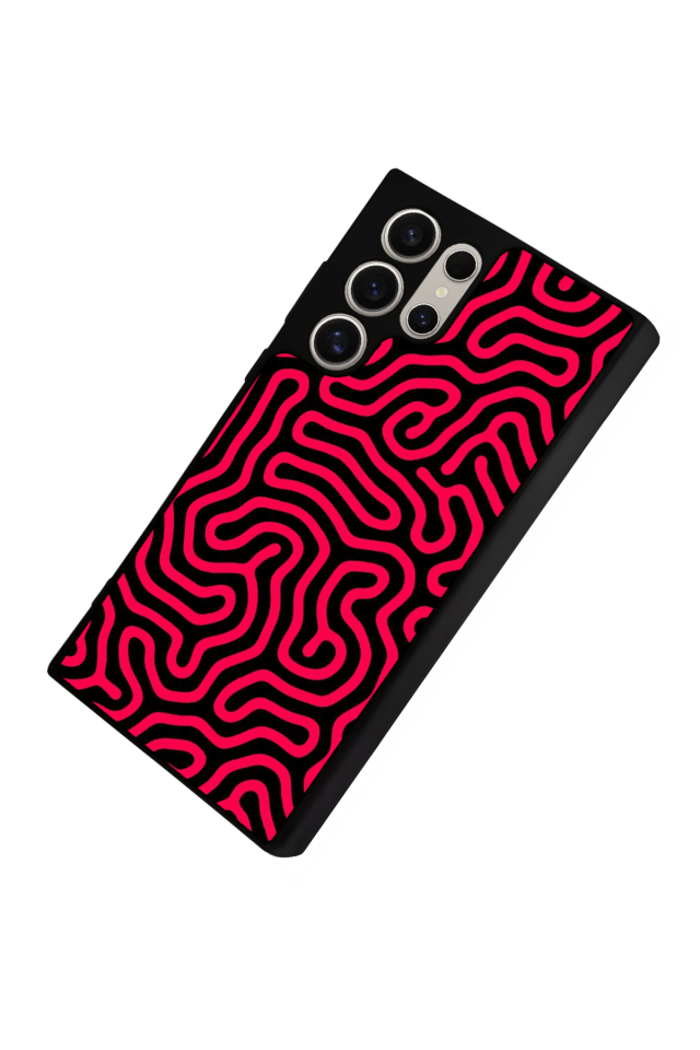 Samsung Galaxy S22 Ultra Uyumlu Çizgi Sanatı Tasarımlı Glossy Premium Kılıf