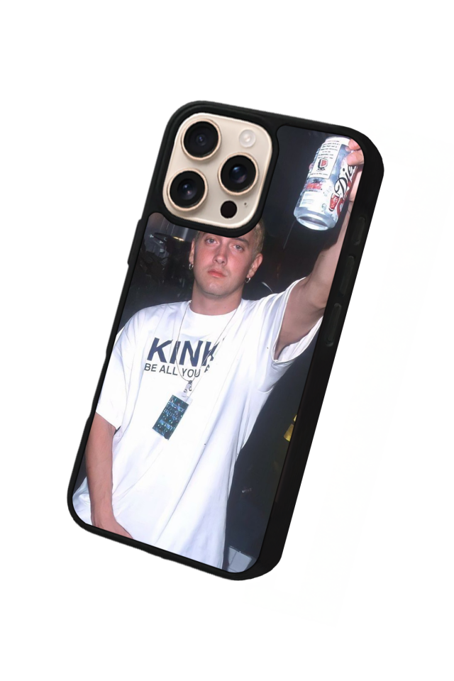 iPhone 16 Pro Uyumlu Eminem Tasarımlı Glossy Premium Kılıf
