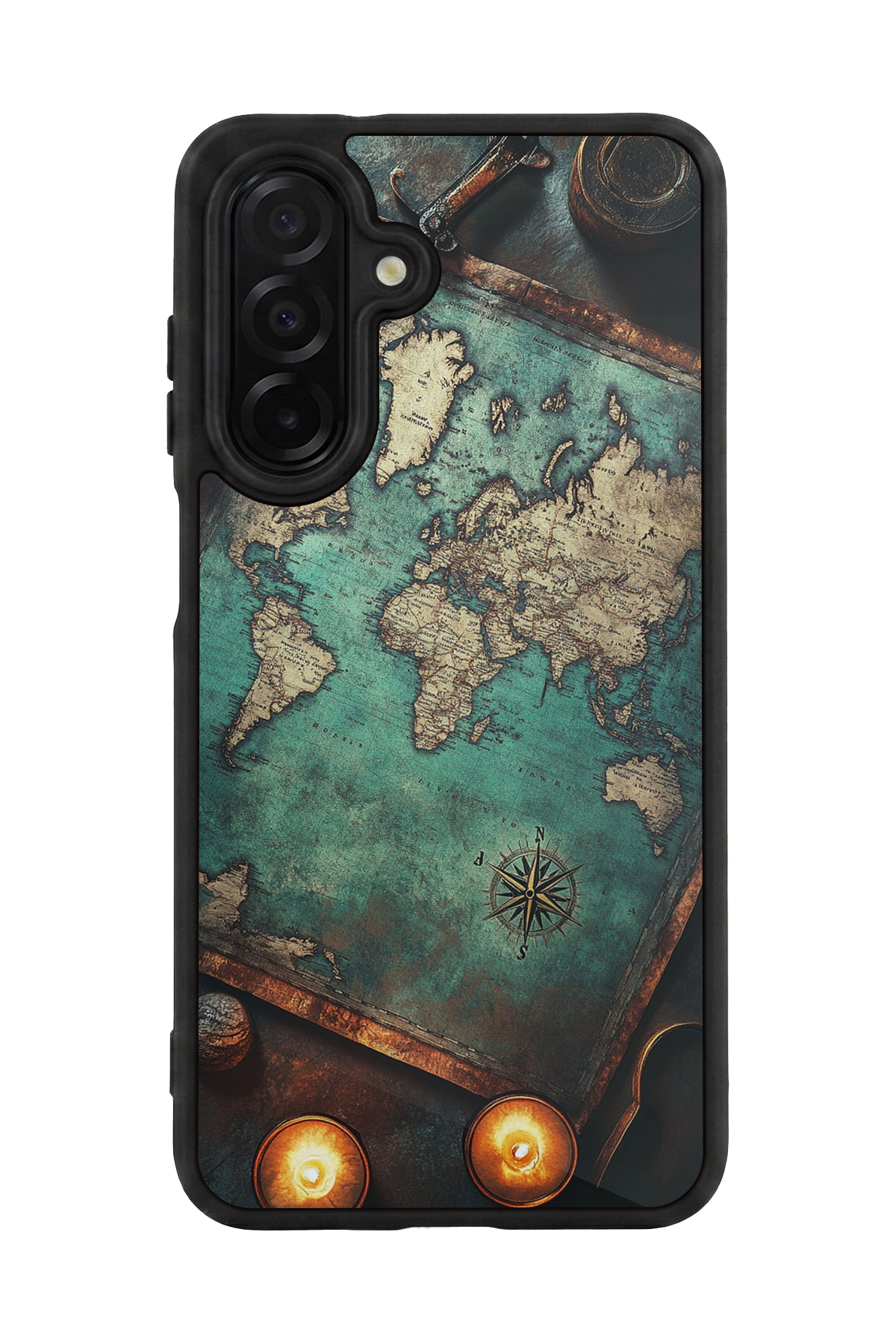 Samsung Galaxy A56 Uyumlu Harita Tasarımlı Glossy Premium Kılıf