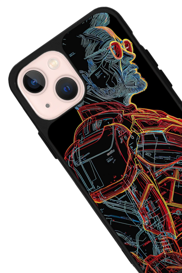 iPhone 14 Plus Uyumlu Iron Man ( Demir Adam ) Tasarımlı Glossy Premium Kılıf