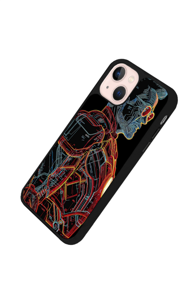 iPhone 14 Plus Uyumlu Iron Man ( Demir Adam ) Tasarımlı Glossy Premium Kılıf