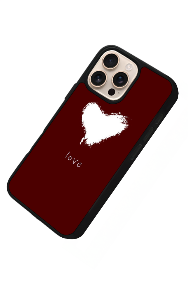 iPhone 14 Pro Uyumlu Kalp Love Tasarımlı Glossy Premium Kılıf