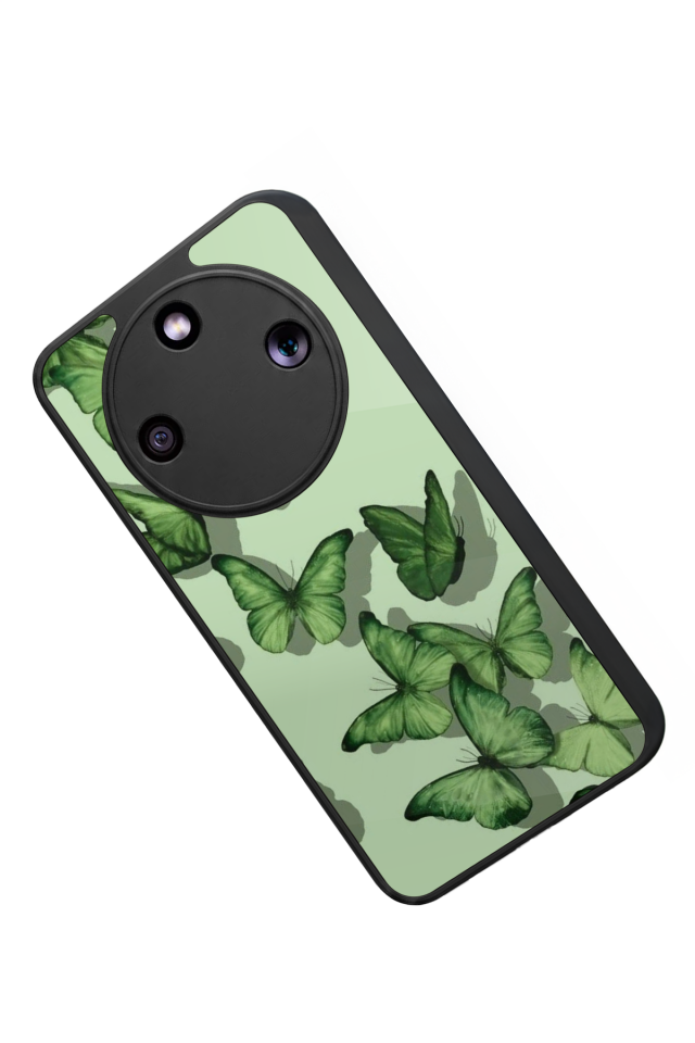 Honor Magic 8 Lite Uyumlu Kelebek Tasarımlı Glossy Premium Kılıf