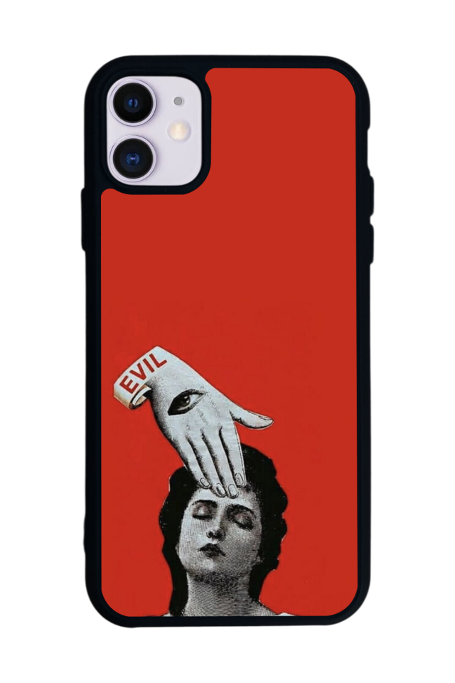 iPhone 11 Uyumlu Kirmizi Tasarımlı Glossy Premium Kılıf