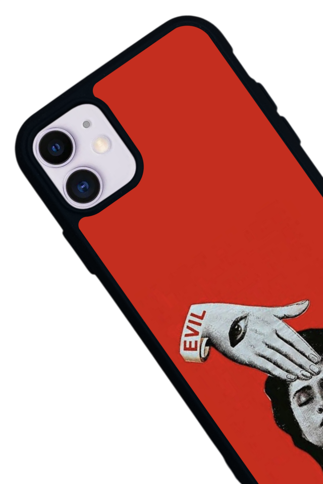 iPhone 11 Uyumlu Kirmizi Tasarımlı Glossy Premium Kılıf