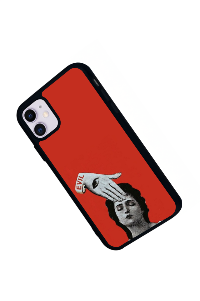 iPhone 11 Uyumlu Kirmizi Tasarımlı Glossy Premium Kılıf