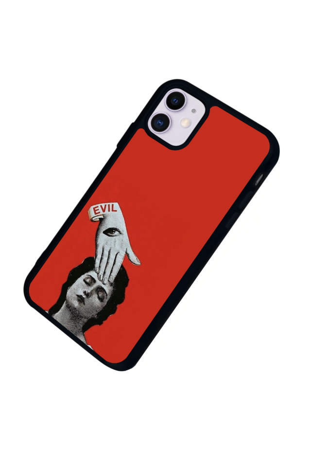 iPhone 11 Uyumlu Kirmizi Tasarımlı Glossy Premium Kılıf