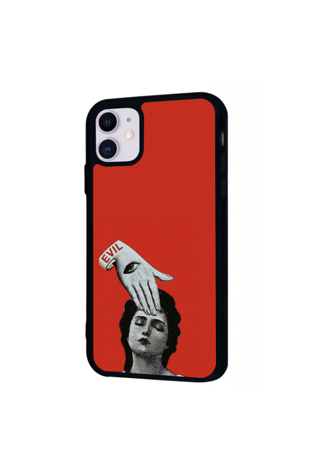 iPhone 11 Uyumlu Kirmizi Tasarımlı Glossy Premium Kılıf
