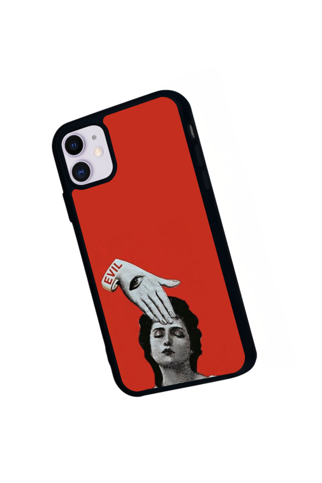 iPhone 11 Uyumlu Kirmizi Tasarımlı Glossy Premium Kılıf