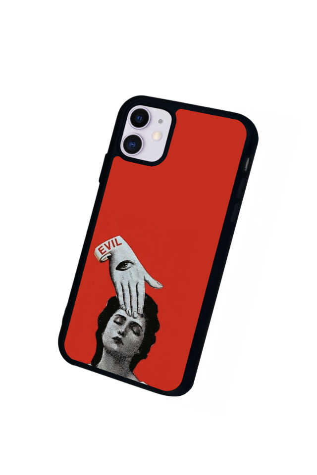 iPhone 11 Uyumlu Kirmizi Tasarımlı Glossy Premium Kılıf