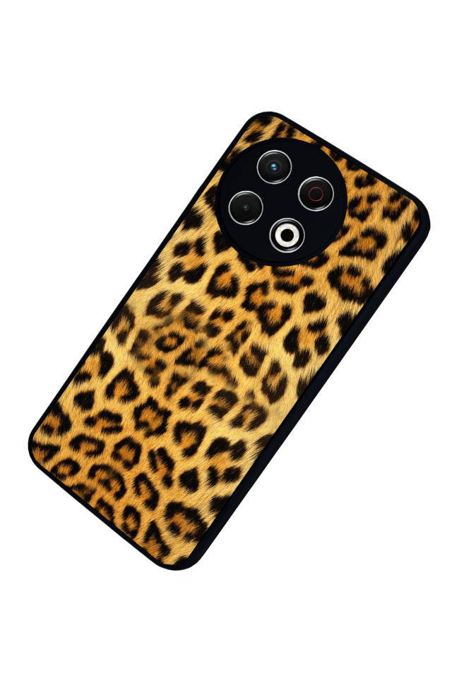Tecno Spark 30 Pro Uyumlu Leopar Tasarımlı Glossy Premium Kılıf