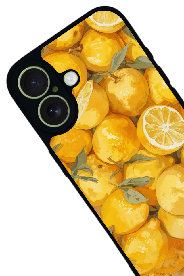 iPhone 17 Uyumlu Limon Tasarımlı Glossy Premium Kılıf