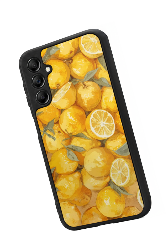 Samsung Galaxy A14 Uyumlu Limon Tasarımlı Glossy Premium Kılıf