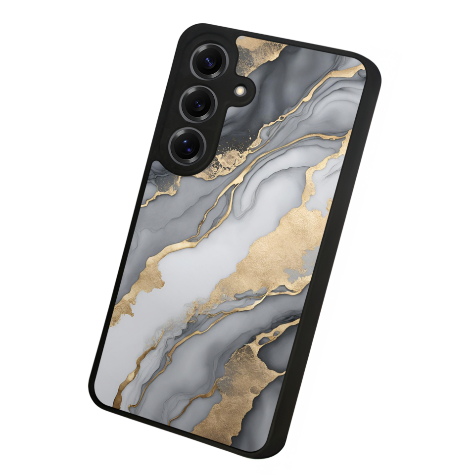 Samsung Galaxy S25 Uyumlu Mermer Marble Tasarımlı Glossy Premium Kılıf