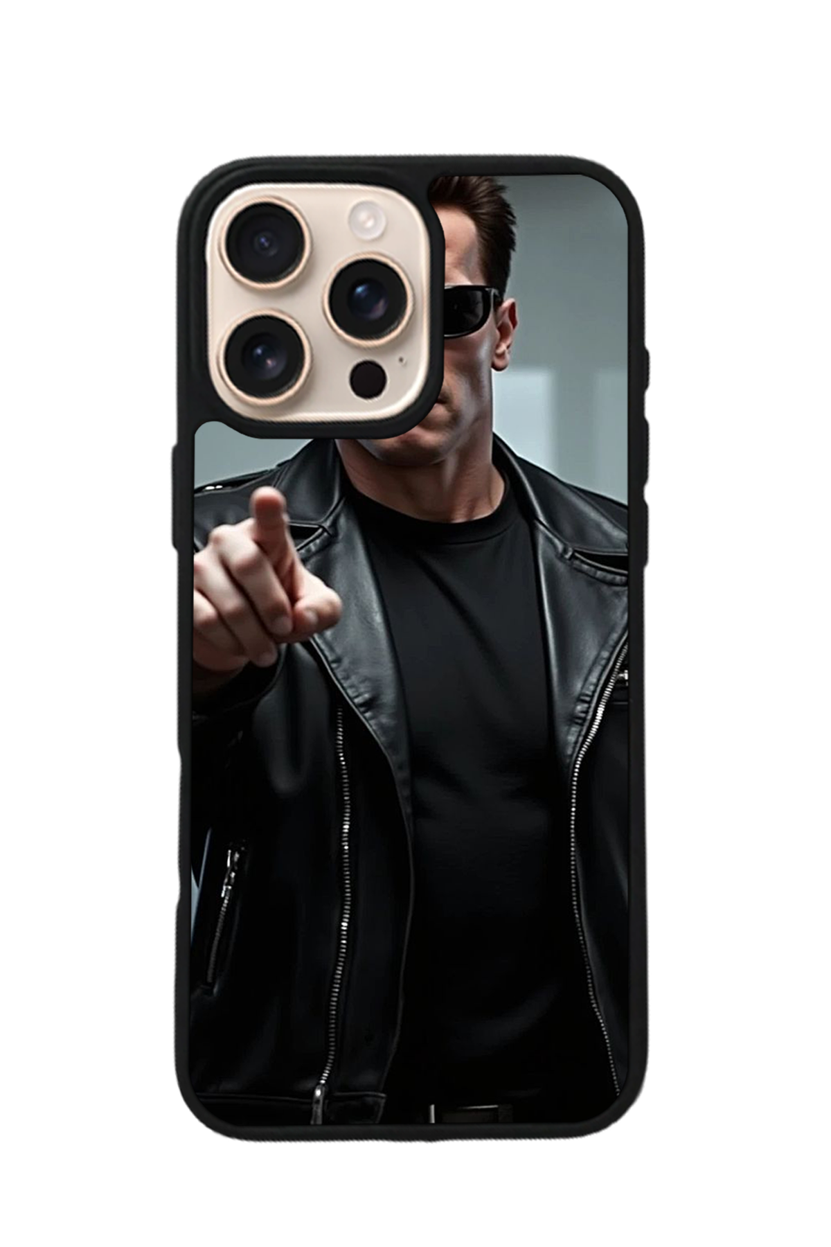 iPhone 16 Pro Max Uyumlu Terminator Tasarımlı Glossy Premium Kılıf