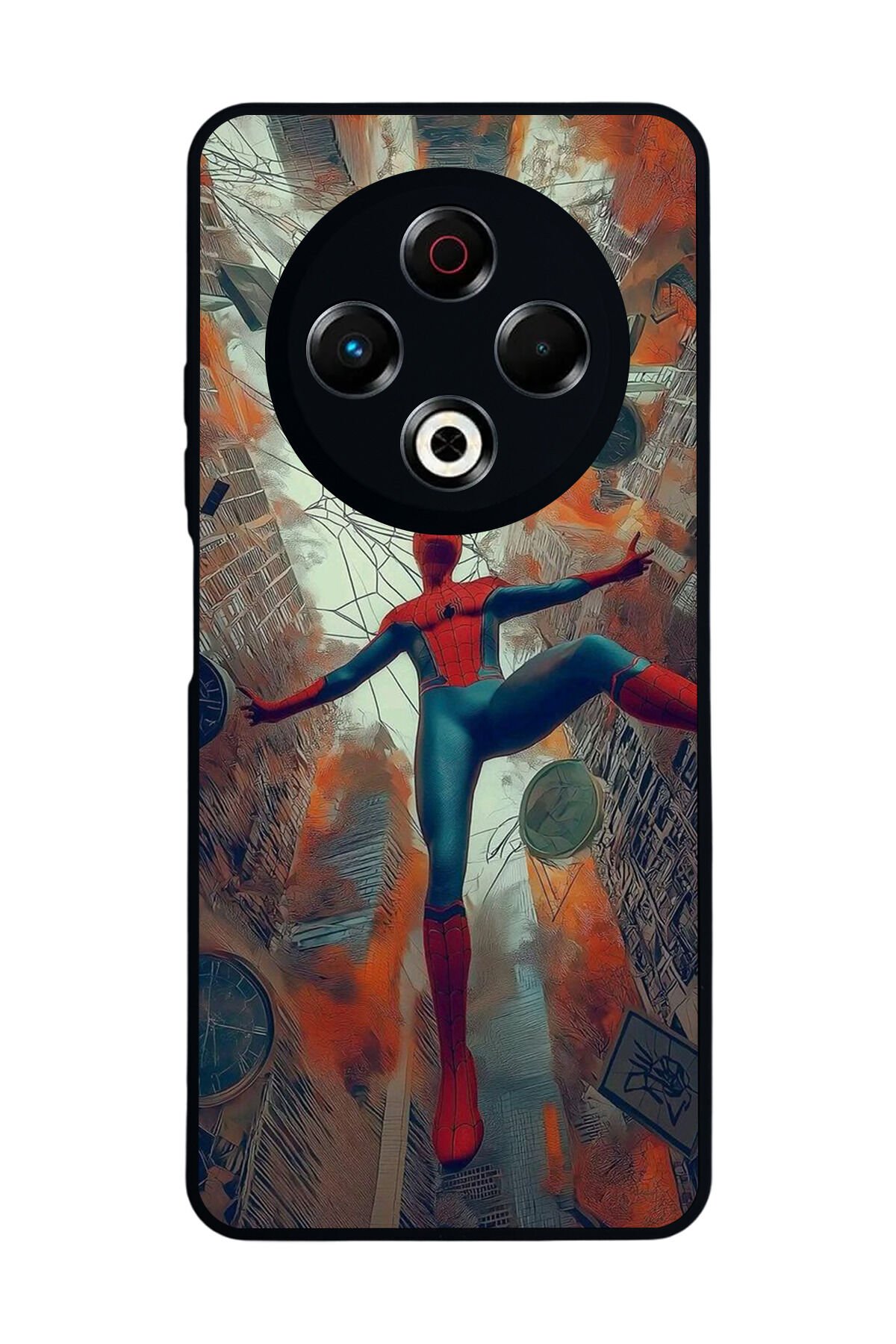 Tecno Spark 30 Uyumlu Spider Man ( Örümcek Adam ) Tasarımlı Glossy Premium Kılıf