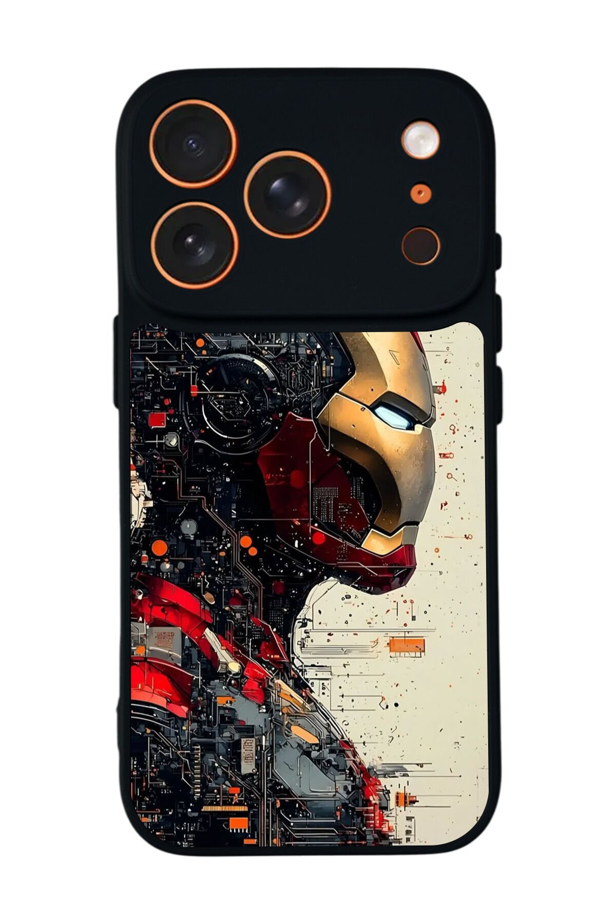 iPhone 17 Pro Max Uyumlu Iron Man ( Demir Adam ) Tasarımlı Glossy Premium Kılıf