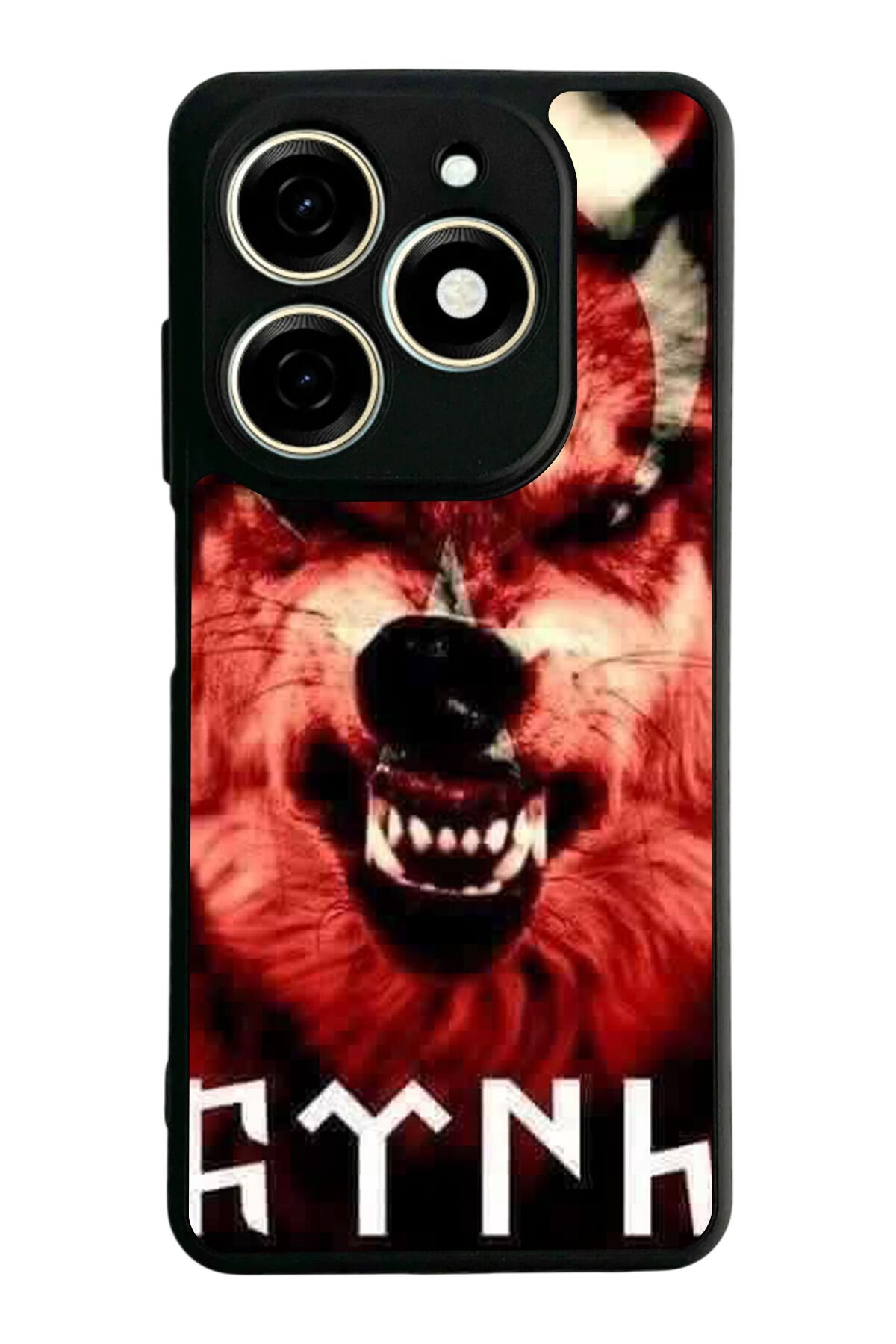 Infınıx Smart 8 Pro Uyumlu Bozkurt Tasarımlı Glossy Premium Kılıf