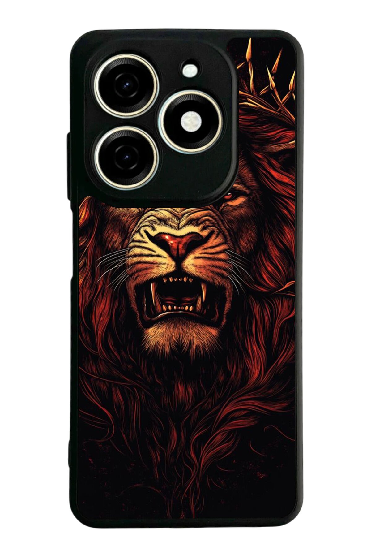 Infınıx Smart 8 Pro Uyumlu Aslan Tasarımlı Glossy Premium Kılıf