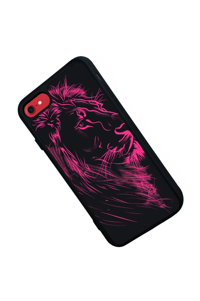 iPhone 7 Uyumlu Aslan Tasarımlı Glossy Premium Kılıf