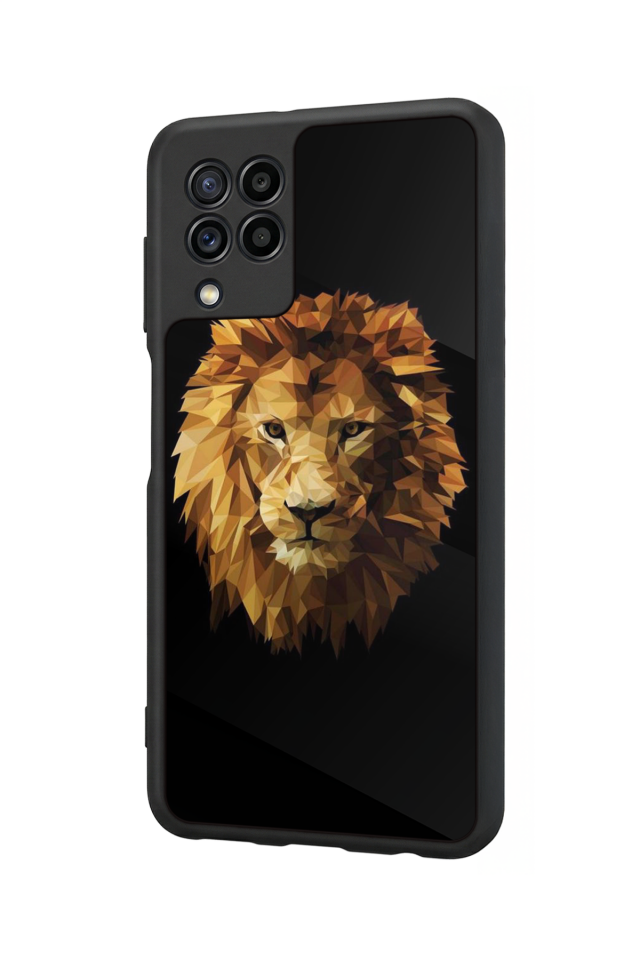 Samsung Galaxy M32 Uyumlu Aslan Tasarımlı Glossy Premium Kılıf
