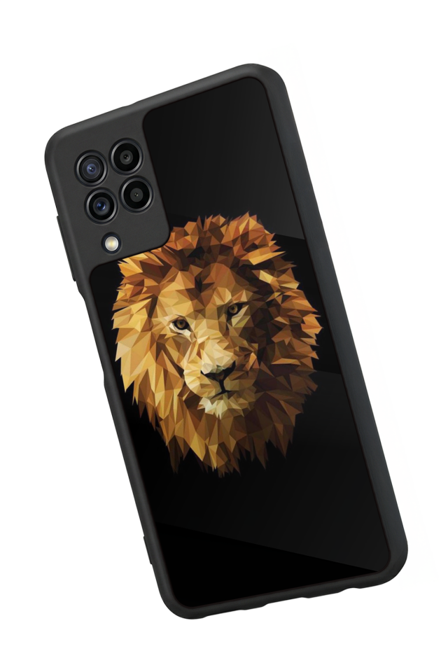 Samsung Galaxy M32 Uyumlu Aslan Tasarımlı Glossy Premium Kılıf