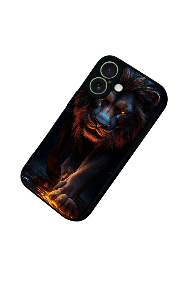 iPhone 17 Uyumlu Aslan Tasarımlı Glossy Premium Kılıf
