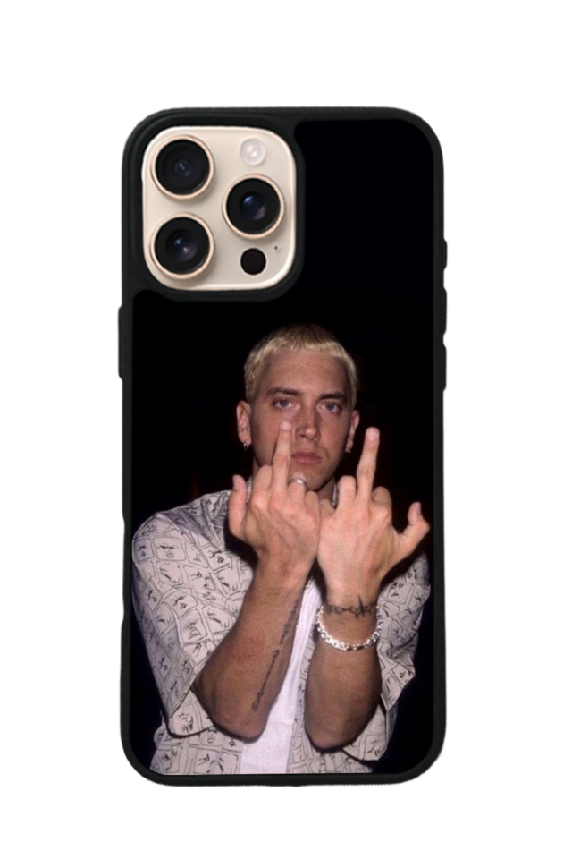 iPhone 16 Pro Uyumlu Eminem Tasarımlı Glossy Premium Kılıf
