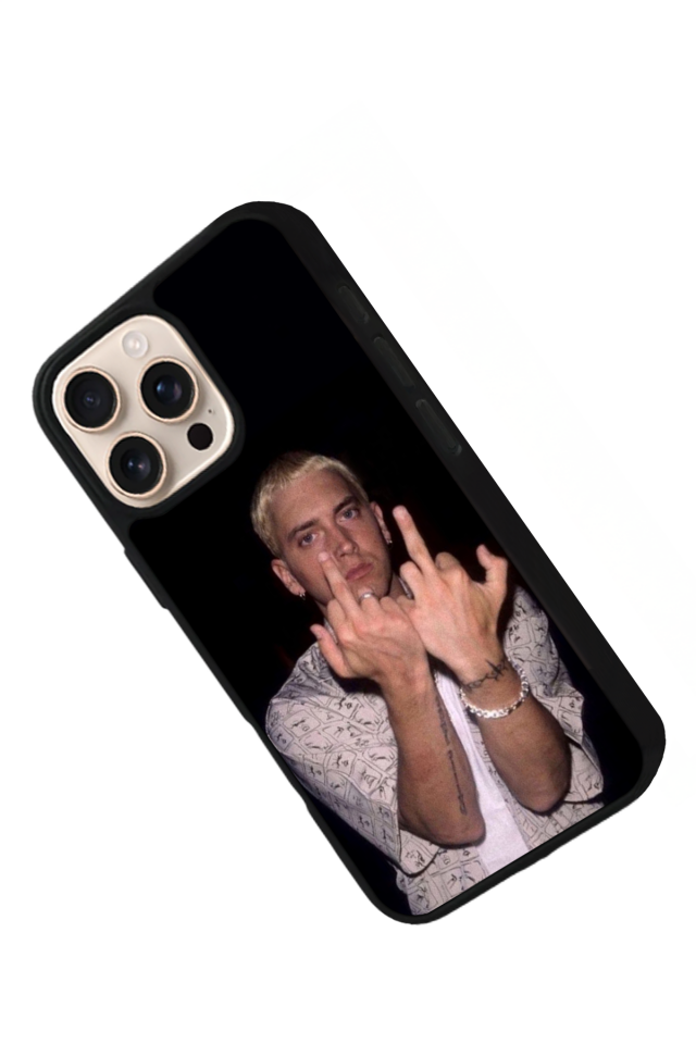 iPhone 16 Pro Uyumlu Eminem Tasarımlı Glossy Premium Kılıf