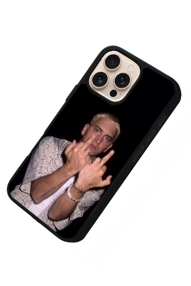iPhone 16 Pro Uyumlu Eminem Tasarımlı Glossy Premium Kılıf