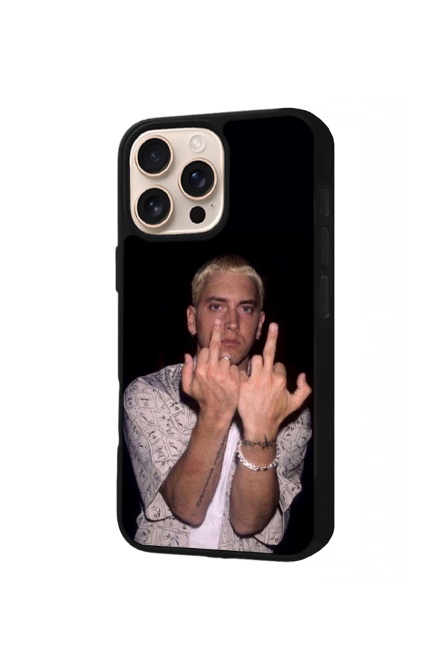 iPhone 16 Pro Uyumlu Eminem Tasarımlı Glossy Premium Kılıf