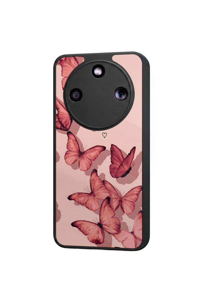 Honor Magic 8 Lite Uyumlu Kelebek Tasarımlı Glossy Premium Kılıf