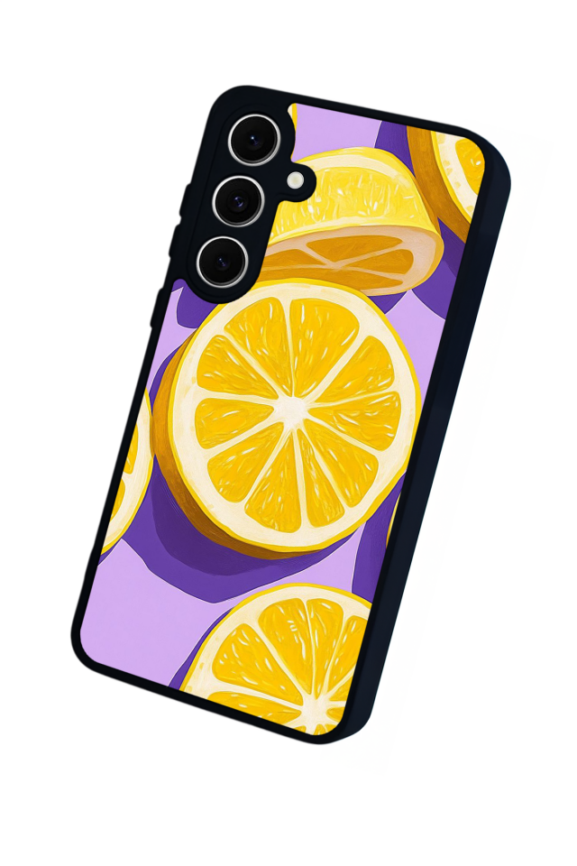 Samsung Galaxy S24 FE Uyumlu Limon Tasarımlı Glossy Premium Kılıf