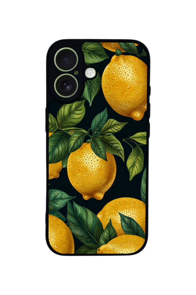 iPhone 17 Uyumlu Limon Tasarımlı Glossy Premium Kılıf