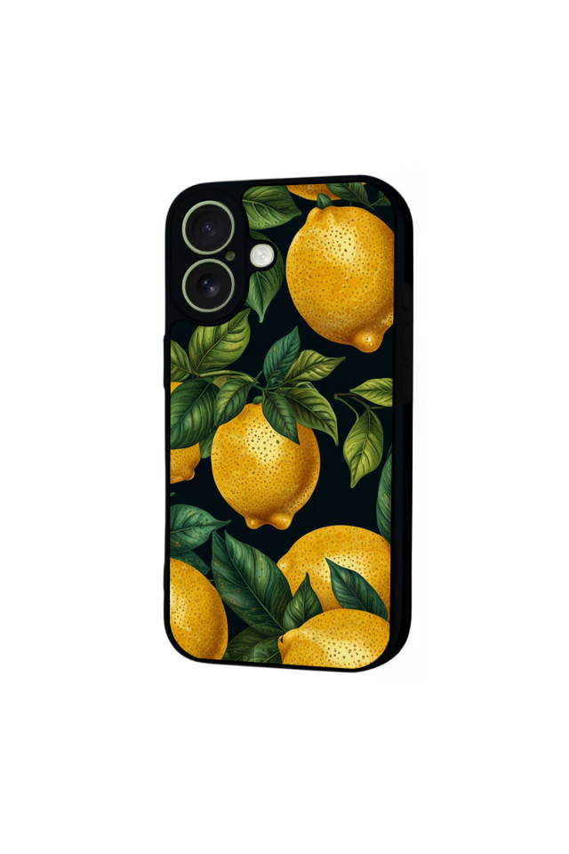 iPhone 17 Uyumlu Limon Tasarımlı Glossy Premium Kılıf