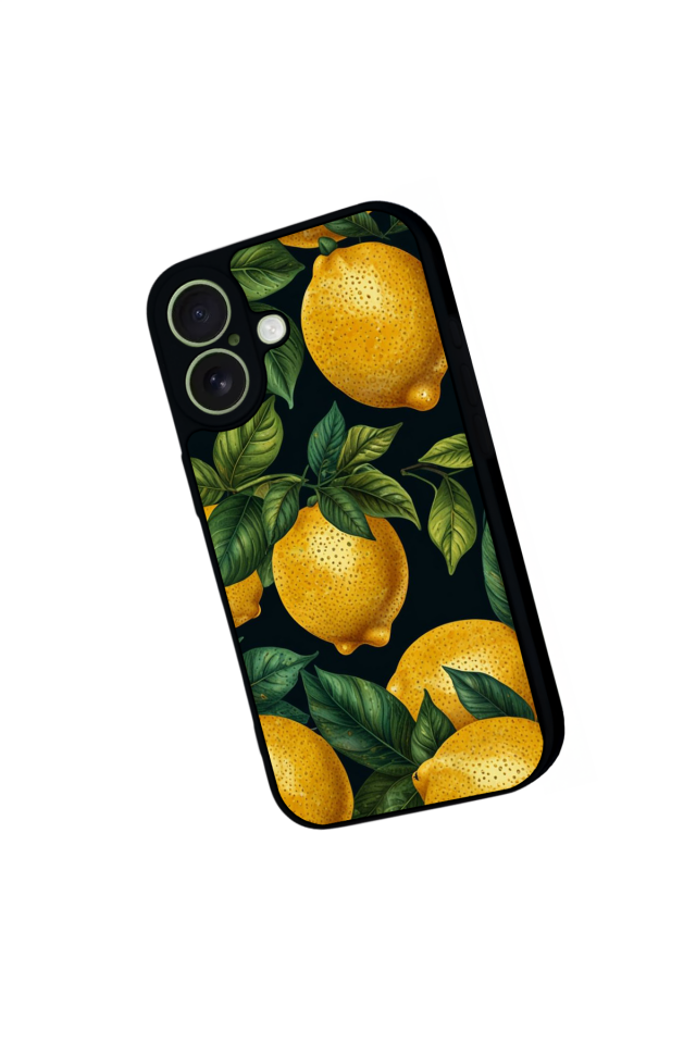 iPhone 17 Uyumlu Limon Tasarımlı Glossy Premium Kılıf