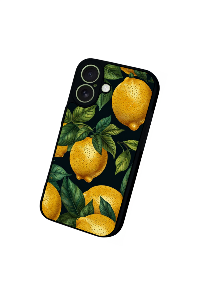 iPhone 17 Uyumlu Limon Tasarımlı Glossy Premium Kılıf