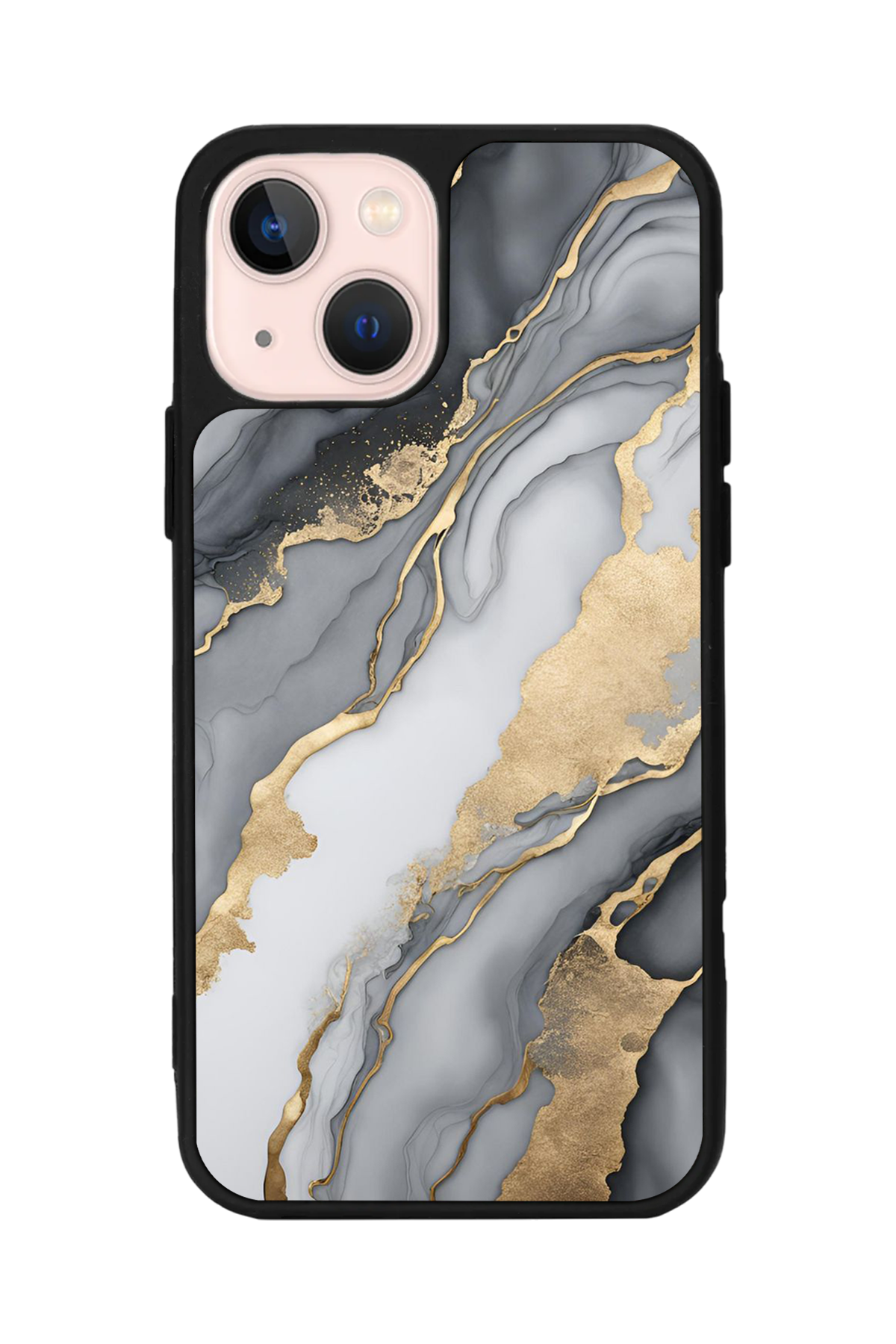 iPhone 13/14 Uyumlu Mermer Marble Tasarımlı Glossy Premium Kılıf