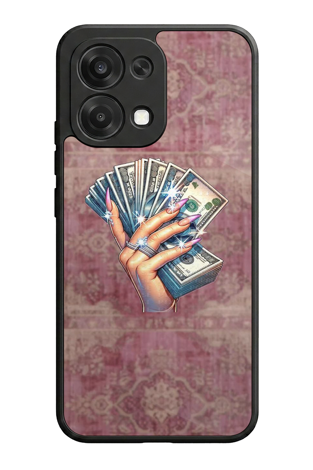 Oppo A6 Pro Uyumlu Money Para Tasarımlı Glossy Premium Kılıf