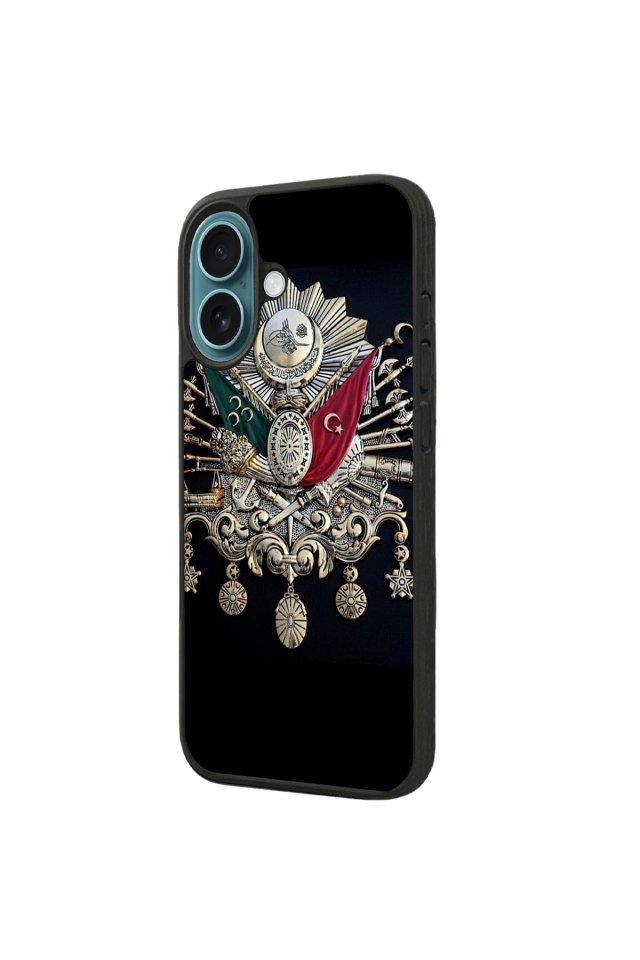 iPhone 16 Uyumlu Osmanli Tugrasi Tasarımlı Glossy Premium Kılıf