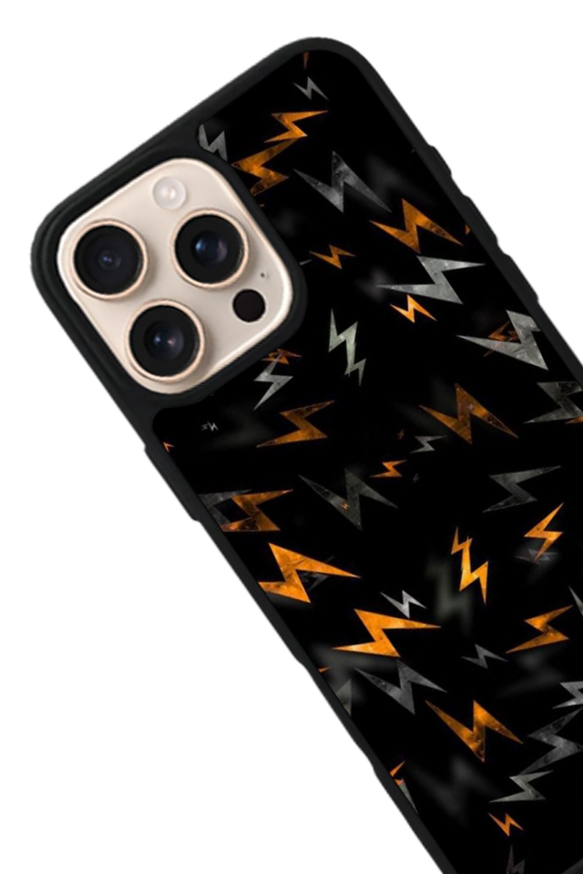 iPhone 16 Pro Max Uyumlu Simsek Tasarımlı Glossy Premium Kılıf