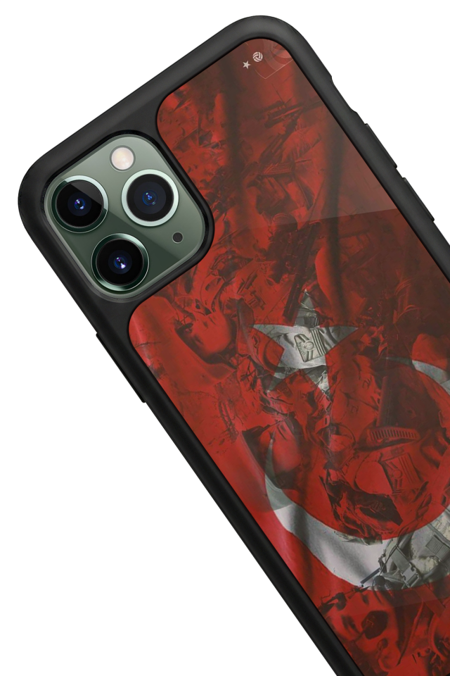 iPhone 11 Pro Uyumlu Türk Bayragi Tasarımlı Glossy Premium Kılıf