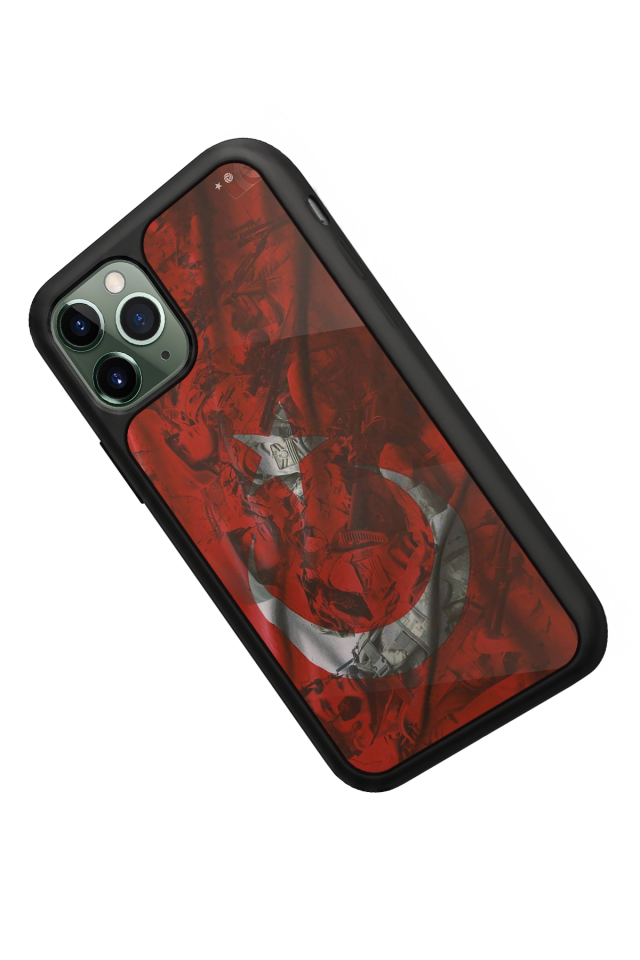 iPhone 11 Pro Uyumlu Türk Bayragi Tasarımlı Glossy Premium Kılıf