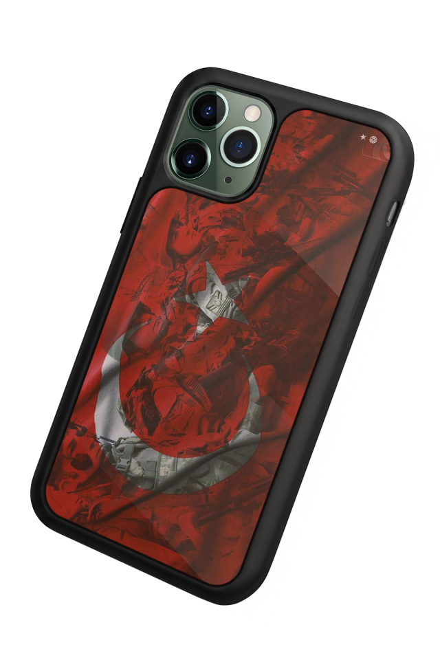 iPhone 11 Pro Uyumlu Türk Bayragi Tasarımlı Glossy Premium Kılıf
